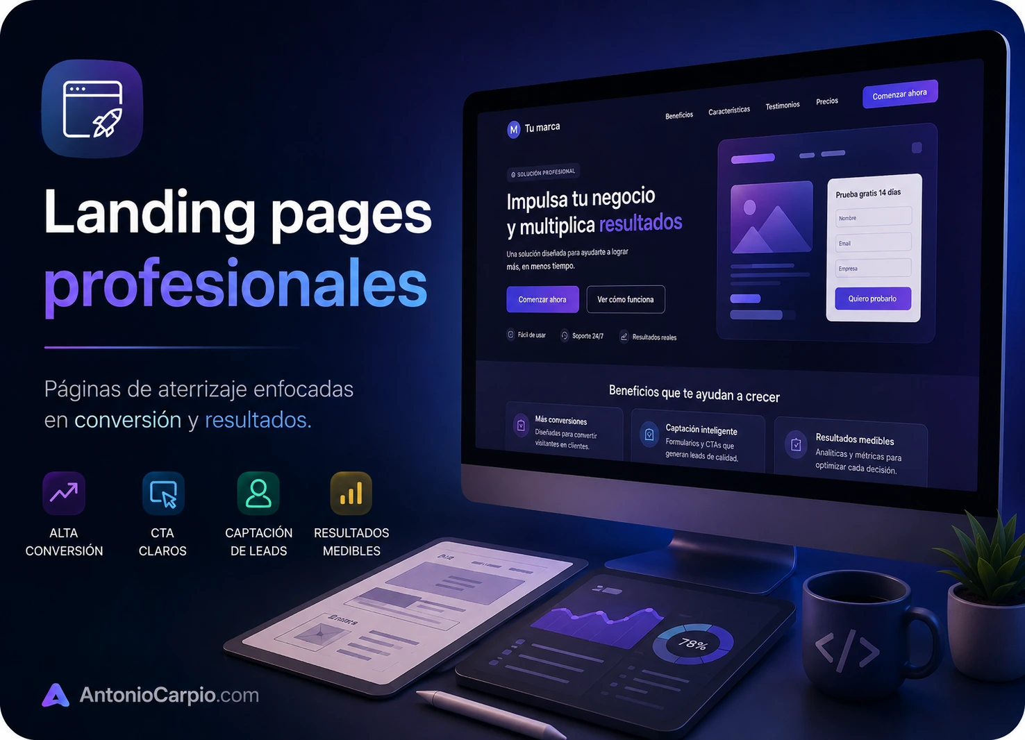 Landing pages profesionales